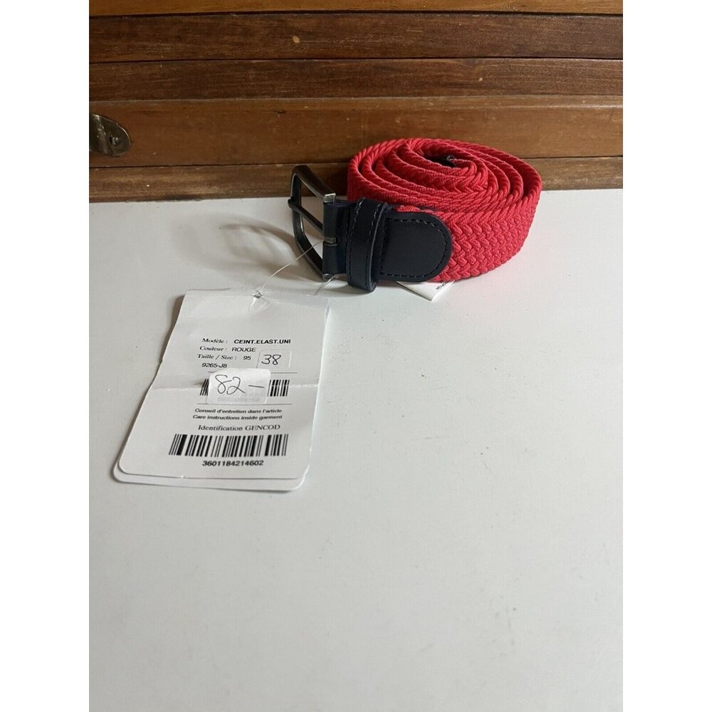 Saint James Rouge Red Size 95 Knit Belt St. James Mens
